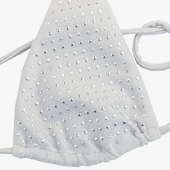 CIA MARITIMA Brazilian silver studded string bikini top M, NWT - Picture 3 of 3